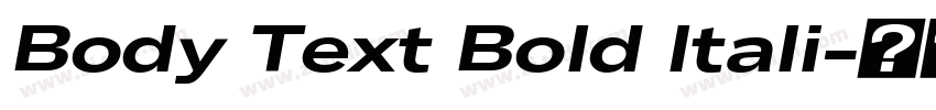Body Text Bold ltali字体转换
